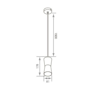 OLBIA GU10 Pendant Light Dimensions