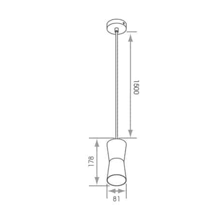 OLBIA GU10 Pendant Light Dimensions OLBIA GU10 Pendant Light Dimensions